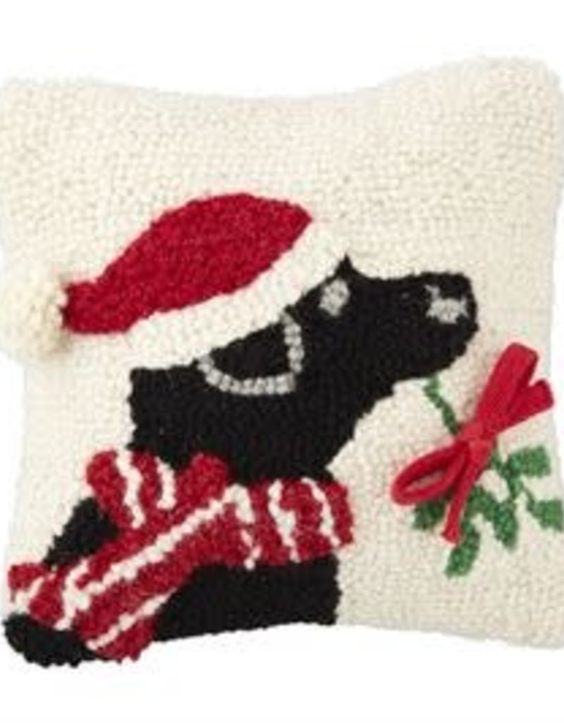 MUD PIE Christmas Dog Hooked Pillows