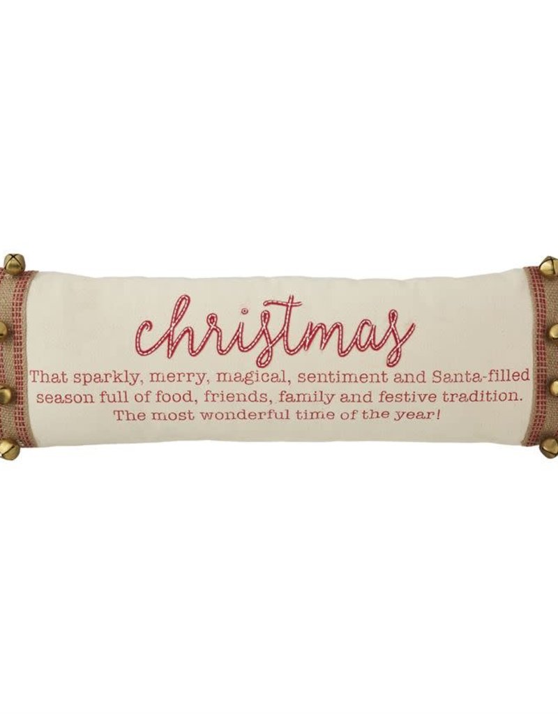 MUD PIE Christmas Definition Long Pillow