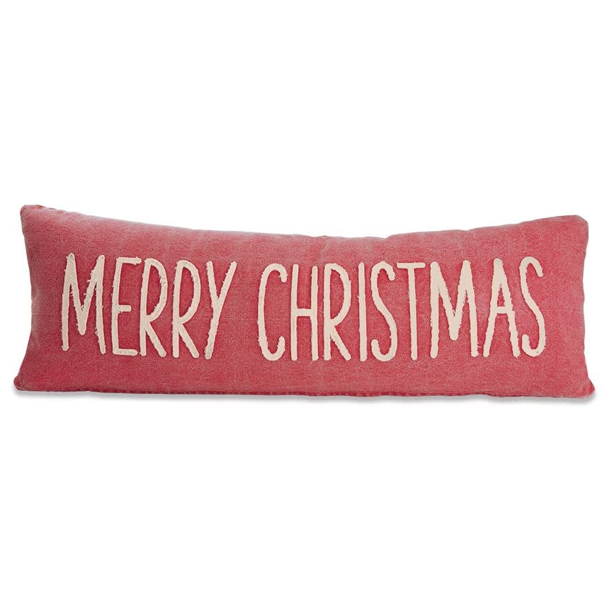 MUD PIE Merry Christmas Washed Canvas Pillow MUD PIE Merry Christmas Washed Canvas Pillow