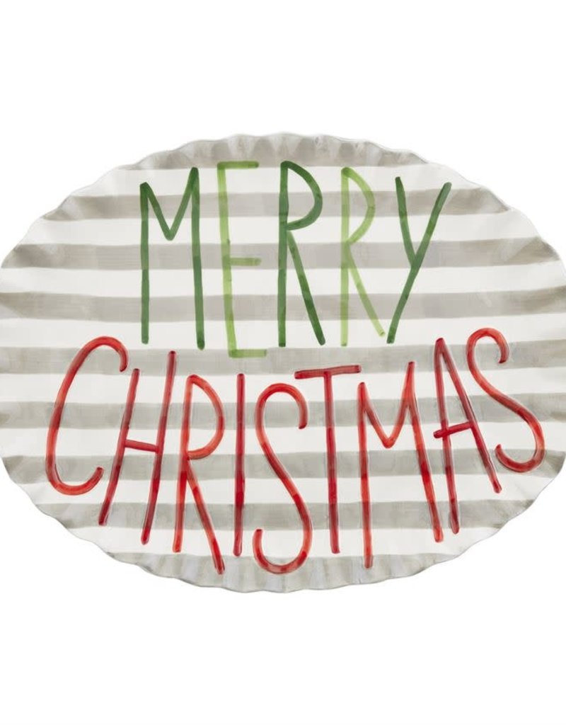 MUD PIE Merry Christmas Platter