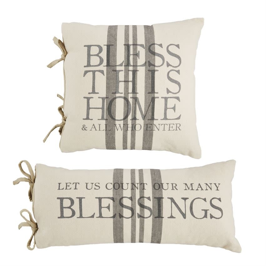 MUD PIE Count Many Blessings Pillows MUD PIE Count Many Blessings Pillows