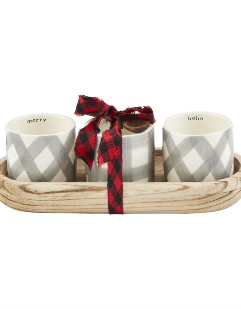 MUD PIE Check Dip & Tray Set