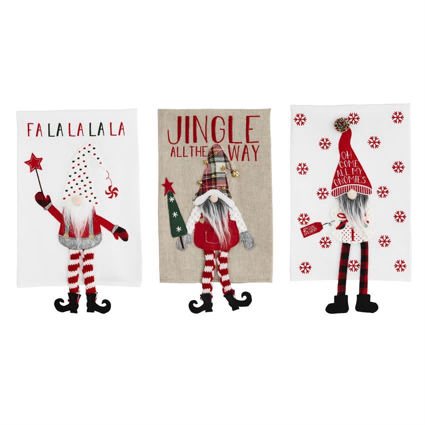MUD PIE Christmas Dangle Leg Towels MUD PIE Christmas Dangle Leg Towels