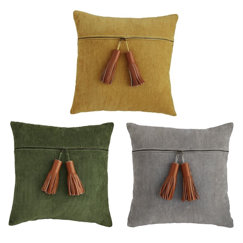MUD PIE Corduroy Zipper Pillows MUD PIE Corduroy Zipper Pillows
