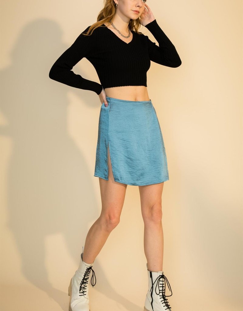 HYFVE Tracie Short Ribbed LS Sweater