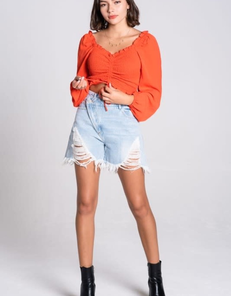 Cloud Ten CELIA SMOCKED TOP