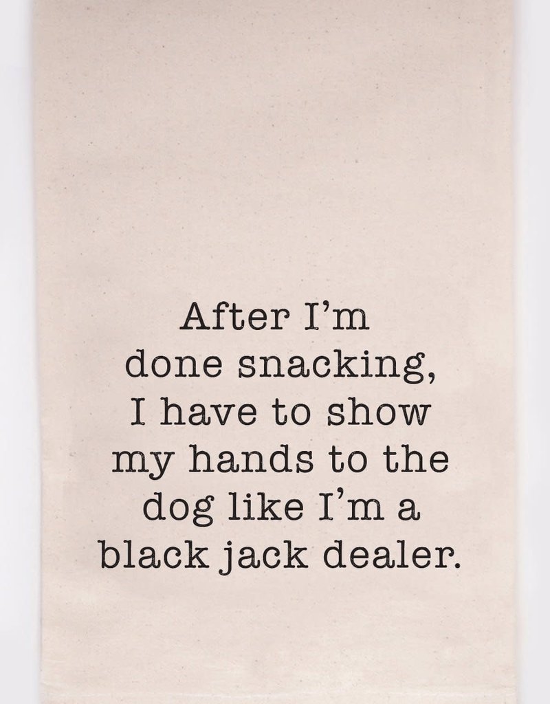 ELLEMBEE GIFT Dish Towel - blackjack dealer
