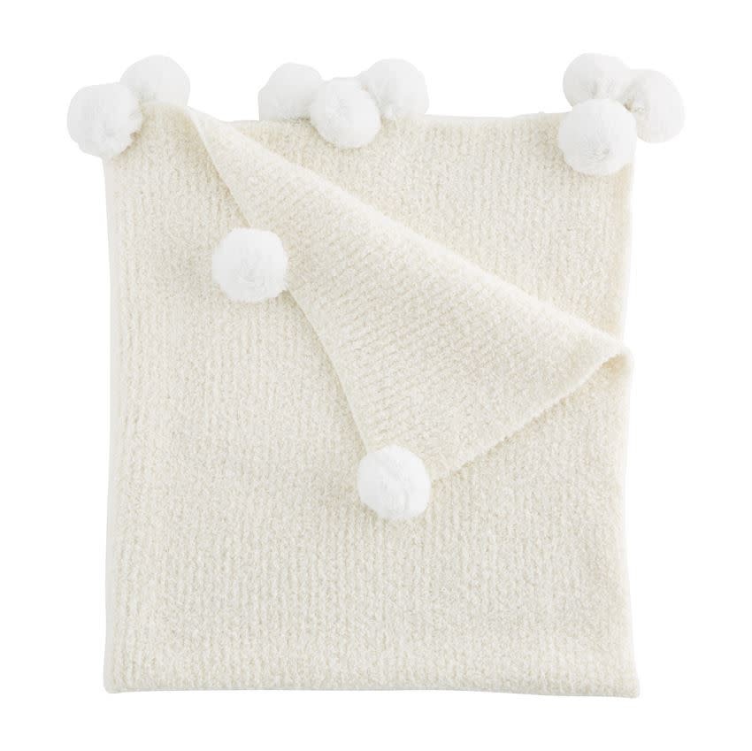MUD PIE WHITE CHENILLE BLANKET MUD PIE WHITE CHENILLE BLANKET