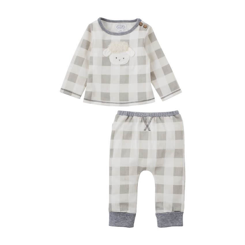 MUD PIE SHEEP 2-PC SET 0-3 MONTHS MUD PIE SHEEP 2-PC SET 0-3 MONTHS