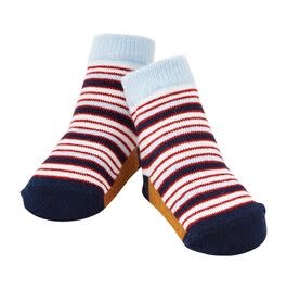 MUD PIE BLUE & RED STRIPE SOCK 0-12 MOS