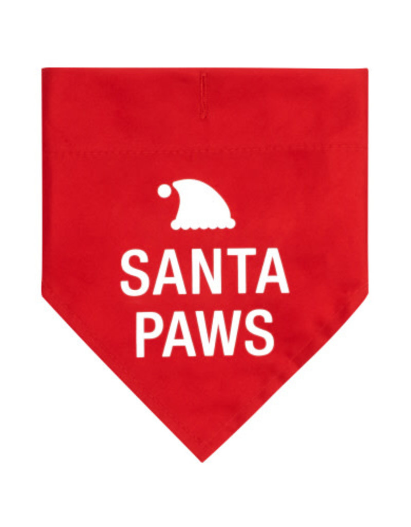 SANTA PAWS DOG COLLAR BANDANA L/XL