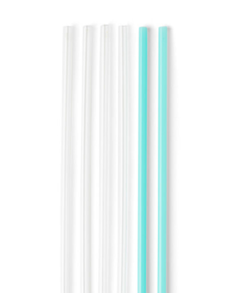 Swig Clear/Aqua Reusable Straw Set