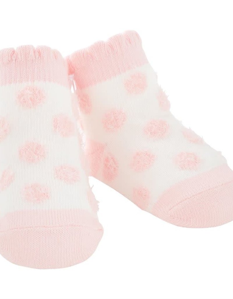 MUD PIE PINK CHENILLE DOT SOCKS