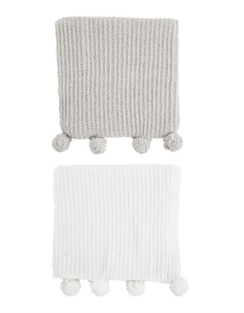 MUD PIE CHENILLE POM BLANKETS