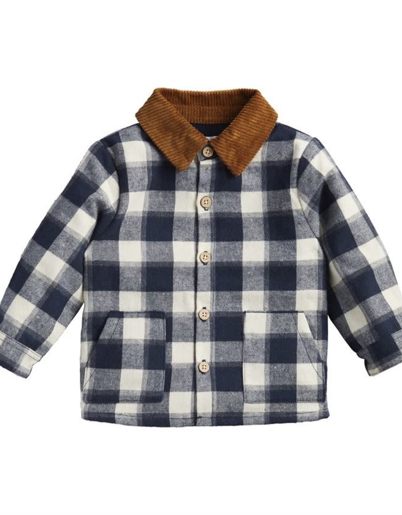 MUD PIE NAVY CHECK SHACKET