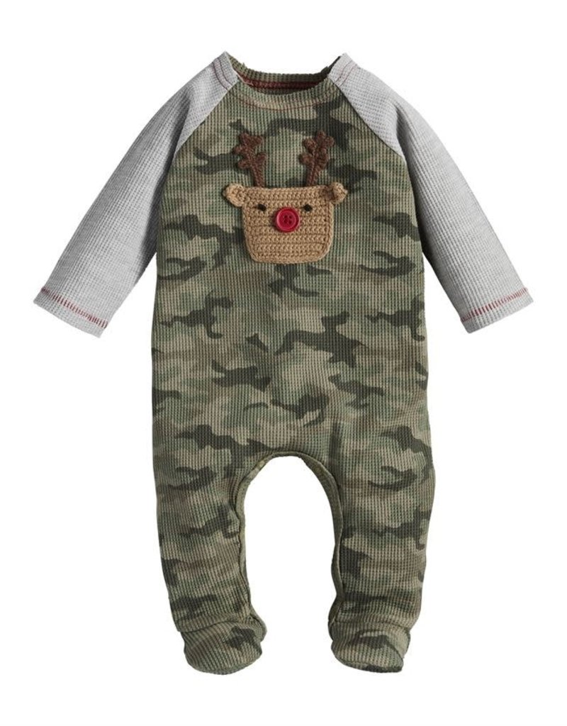 MUD PIE CAMO CROCHET SLEEPER-3-6 MONTHS