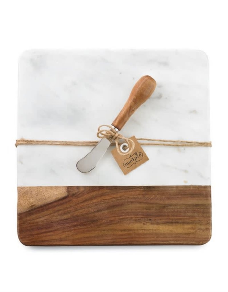 MUD PIE MARBLE & WOOD BOARD SET