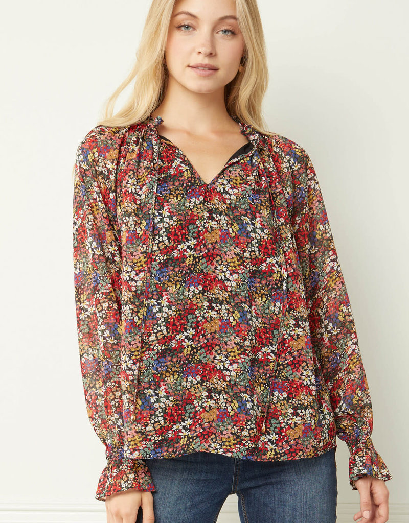 ENTRO LIZA FLORAL BLOUSE