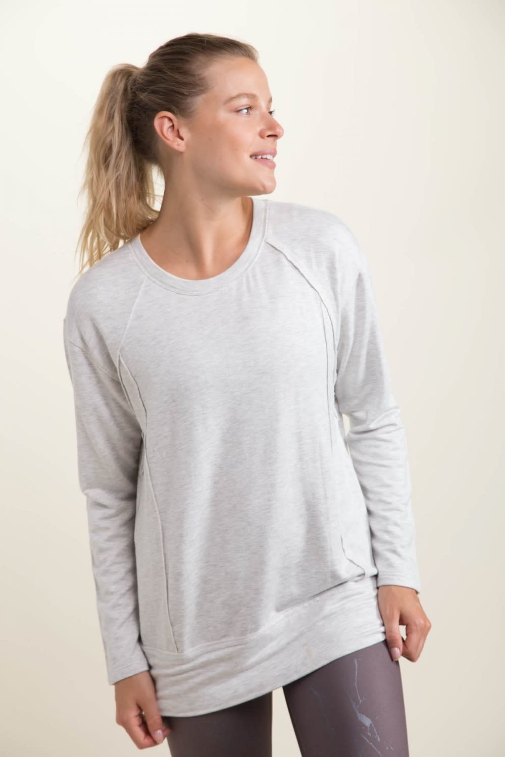 Mono B Cropped Raglan Athleisure Ribbed Jacket