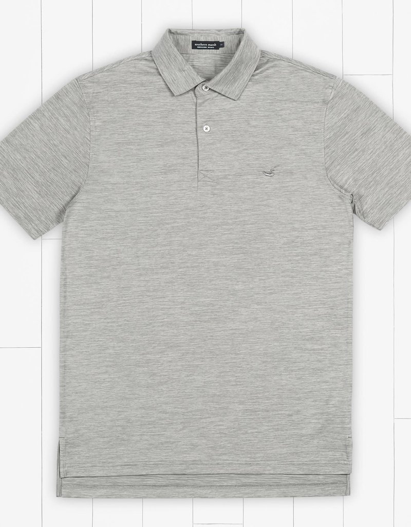 SOUTHERN MARSH HAVANA STRIPED PERFORMANCE POLO