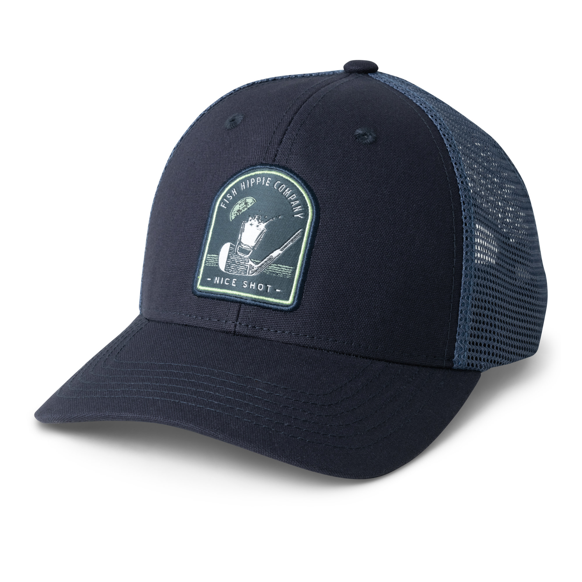 FISH HIPPIE NICE SHOT TRUCKER HAT-NAVY