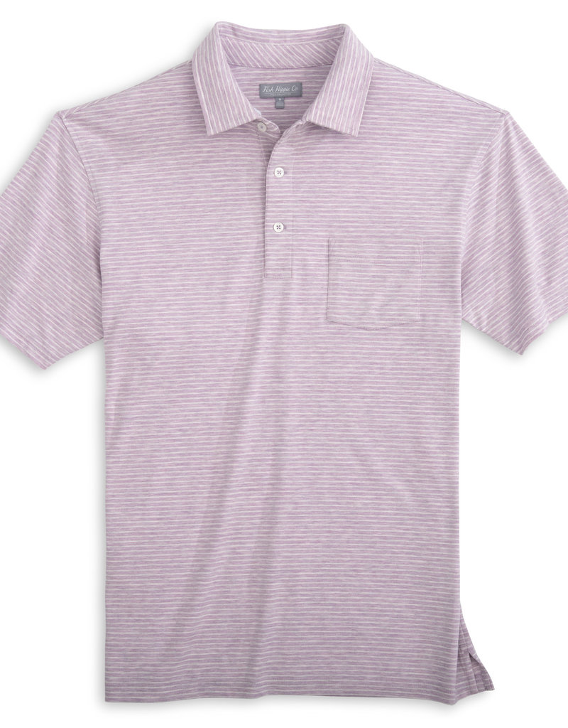 FISH HIPPIE MELANGE STRIPE POLO