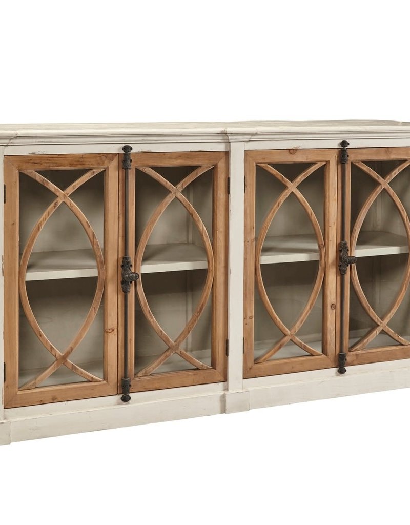 FURNITURE CLASSICS Greyson Fretwork Hutch Cabinet