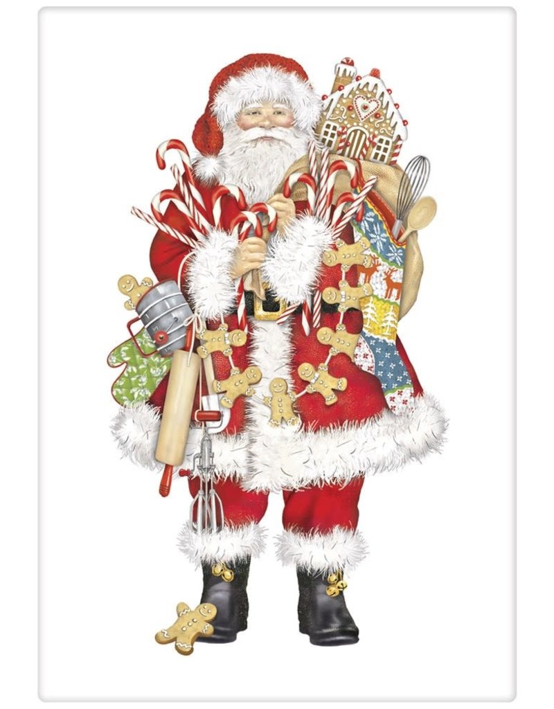 GINGERBREAD SANTA BAGGED TOWEL