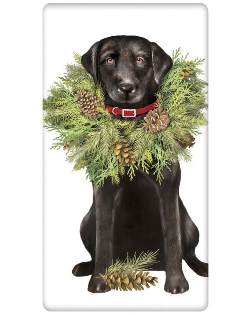 LAB WITH WREATH TOWEL