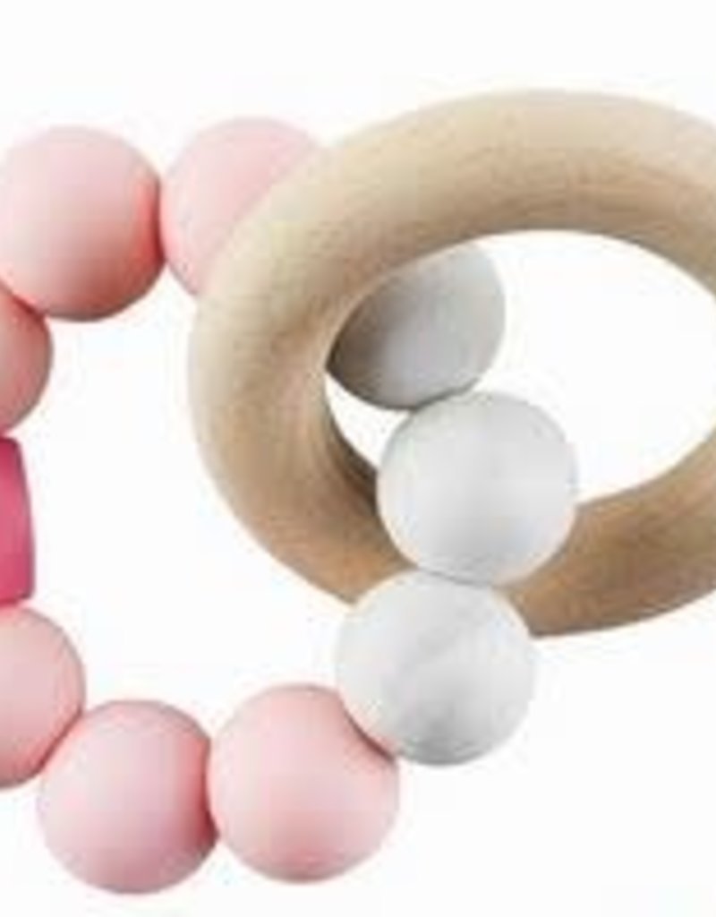 MUD PIE SILICONE & WOOD TEETHING RINGS