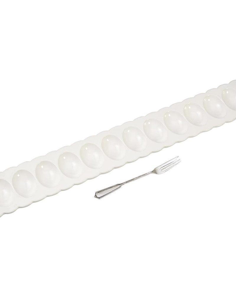 MUD PIE DEVILED EGG LONG TRAY SET