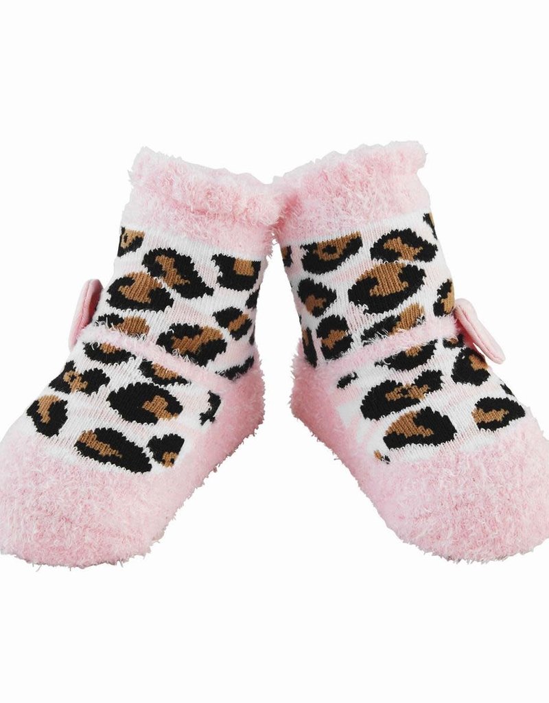 MUD PIE LEOPARD & PINK SOCKS