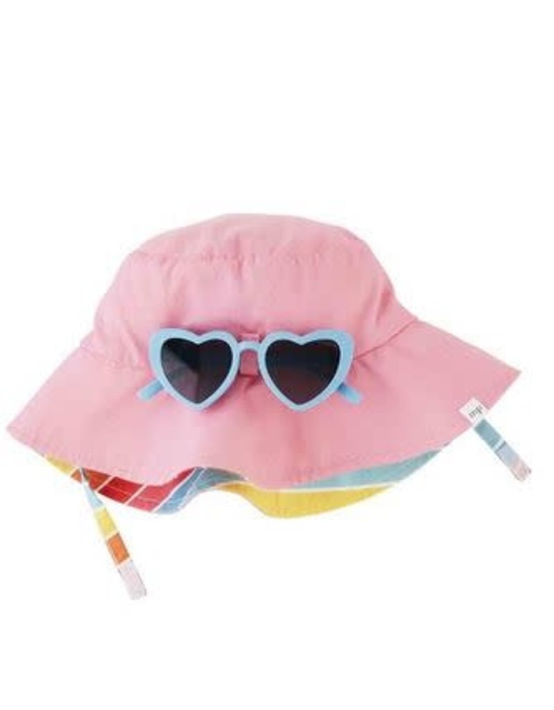 MUD PIE RAINBOW HAT & SUNGLASSES SET