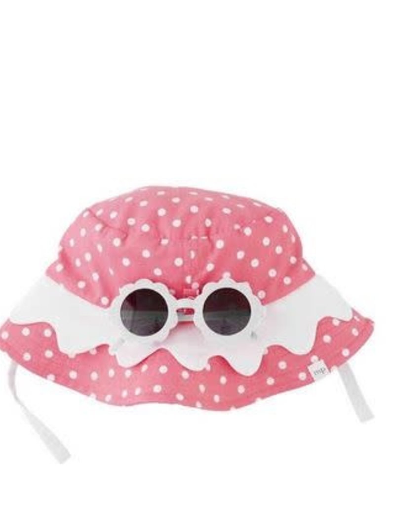 MUD PIE SCALLOP HAT & SUNGLASS SETS