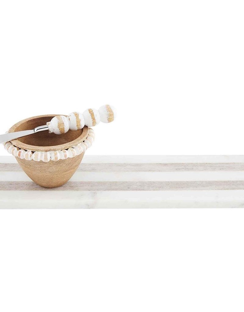 MUD PIE STRIPE MARBLE BOARD & DIP SET