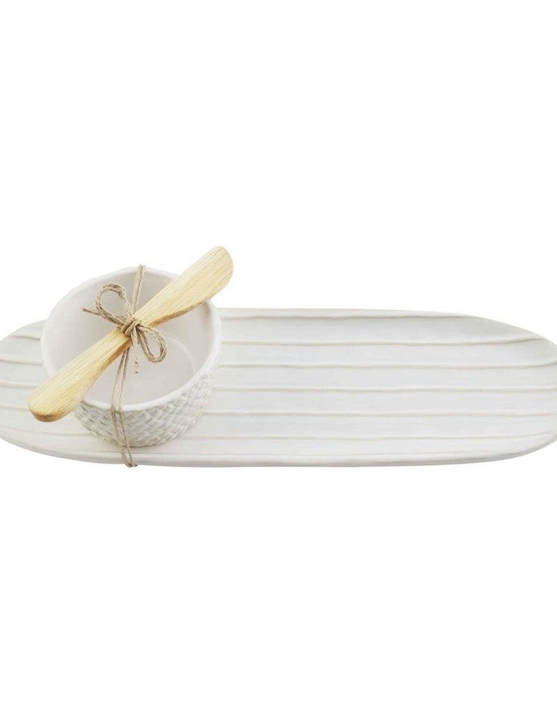 MUD PIE TEXTURED TRAY & DIP SET