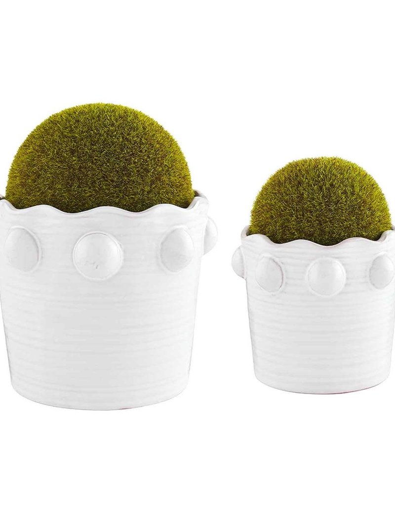 MUD PIE BEADED MOSS POTS