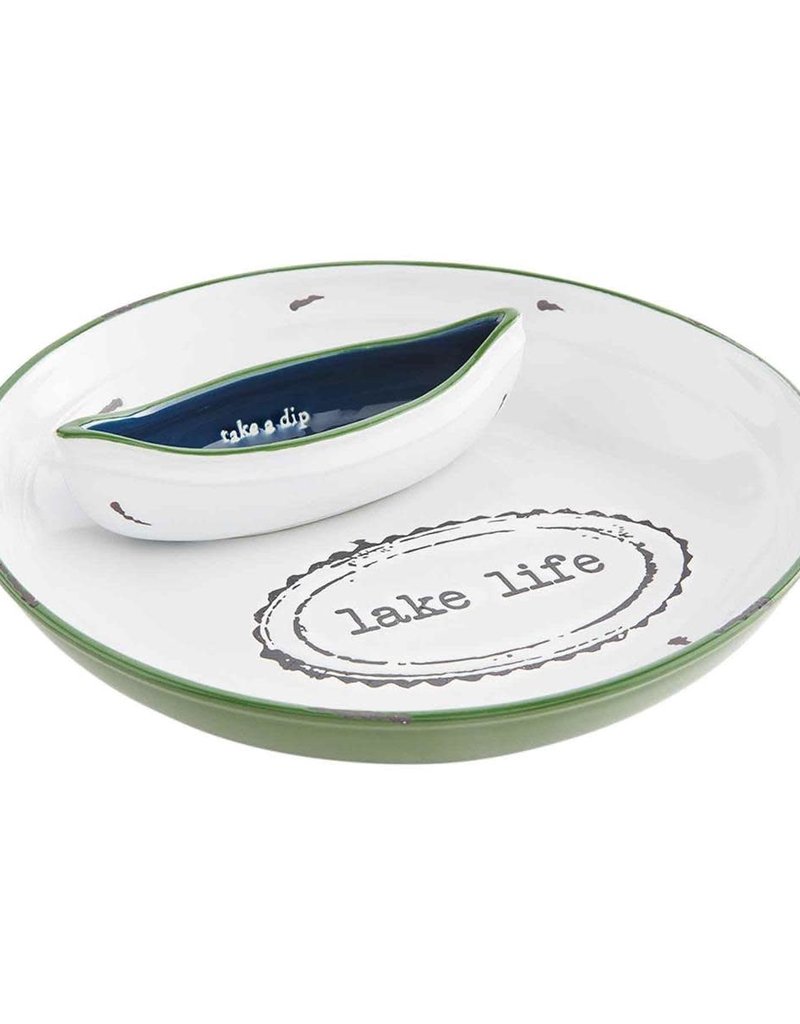 MUD PIE LAKE LIFE CHIP & DIP SET