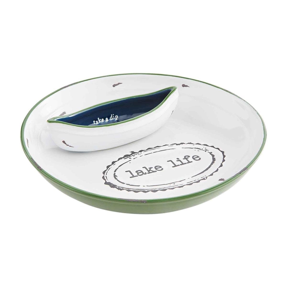 MUD PIE LAKE LIFE CHIP & DIP SET