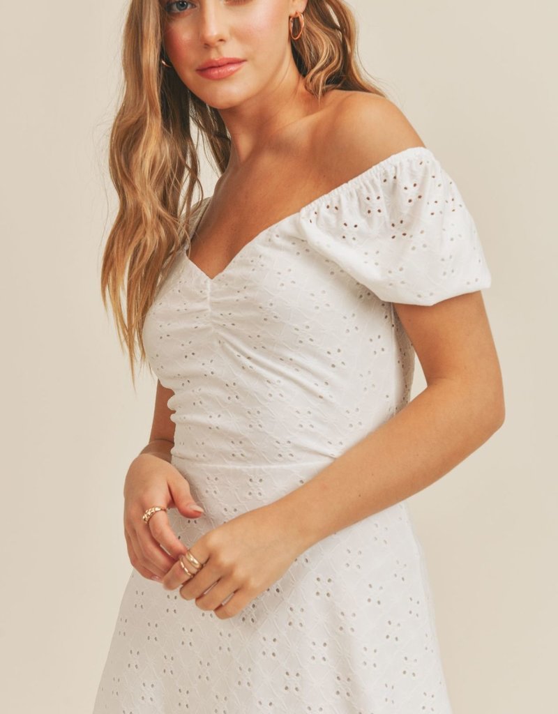 SADIE & SAGE AS YOU ARE PUFF SLEEVE MINI DRESS