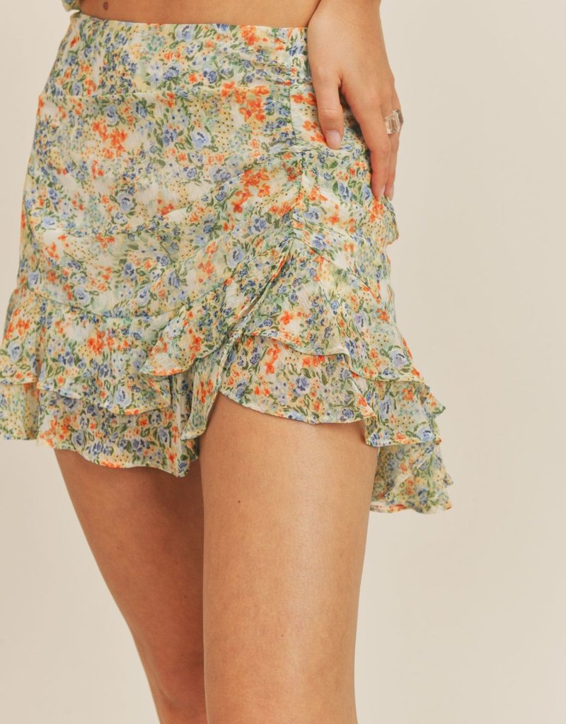SADIE & SAGE HIKING WATERFALLS MINI SKIRT