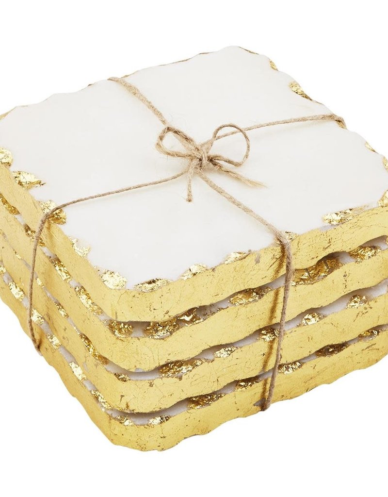 MUD PIE Metallic Edge Coaster Sets