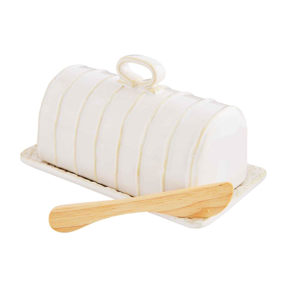 MUD PIE TEXTURED BUTTER DISH