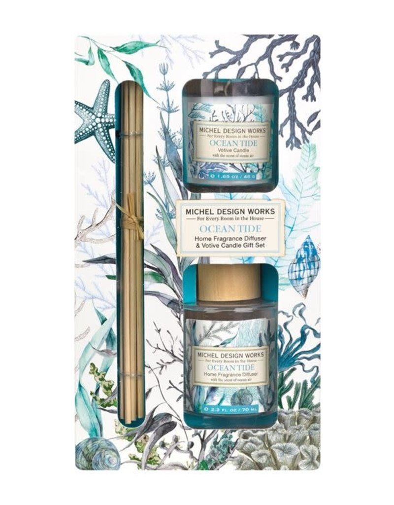 MICHEL DESIGN WORKS OCEAN TIDE HOME FRAGRANCE DIFFUSER GIFT SET