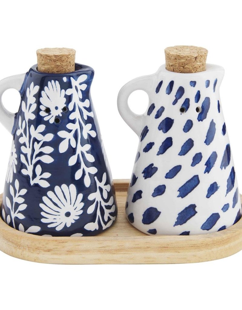 MUD PIE INDIGO SALT & PEPPER SET