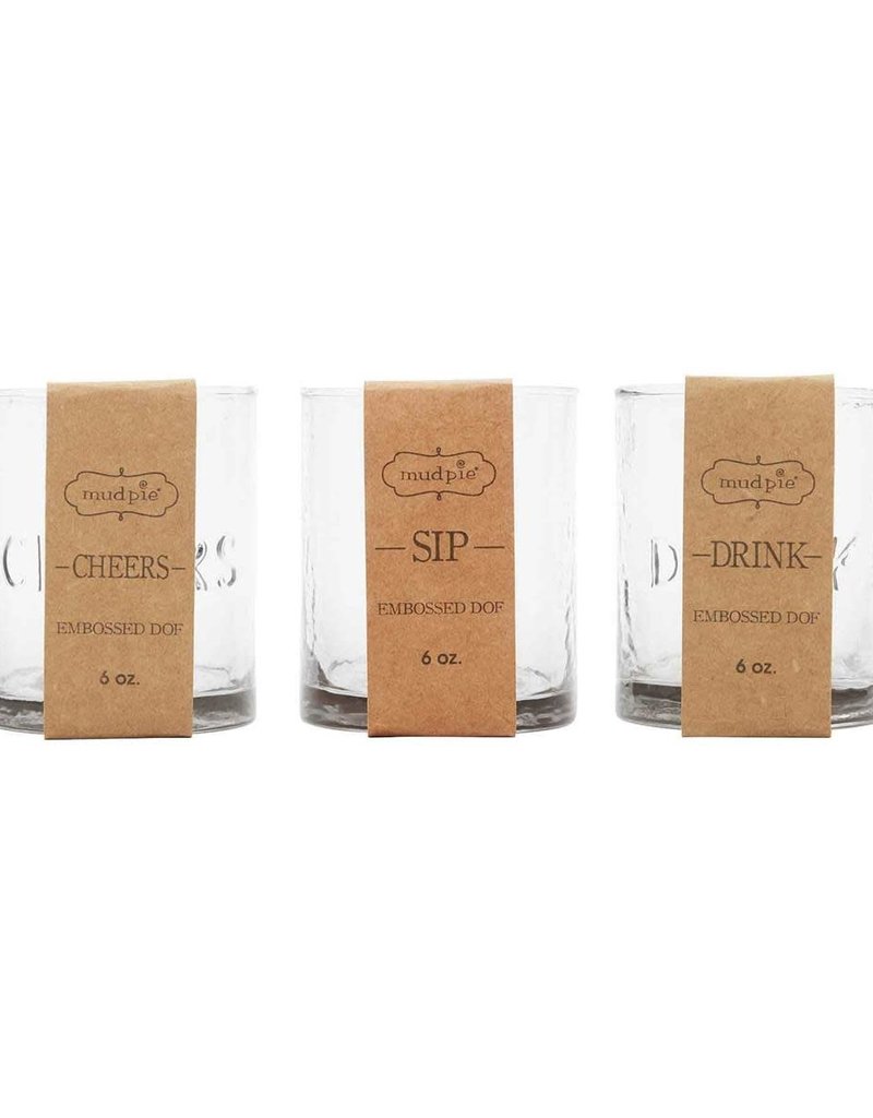MUD PIE DOUBLE OLD FASHIONED GLASSES