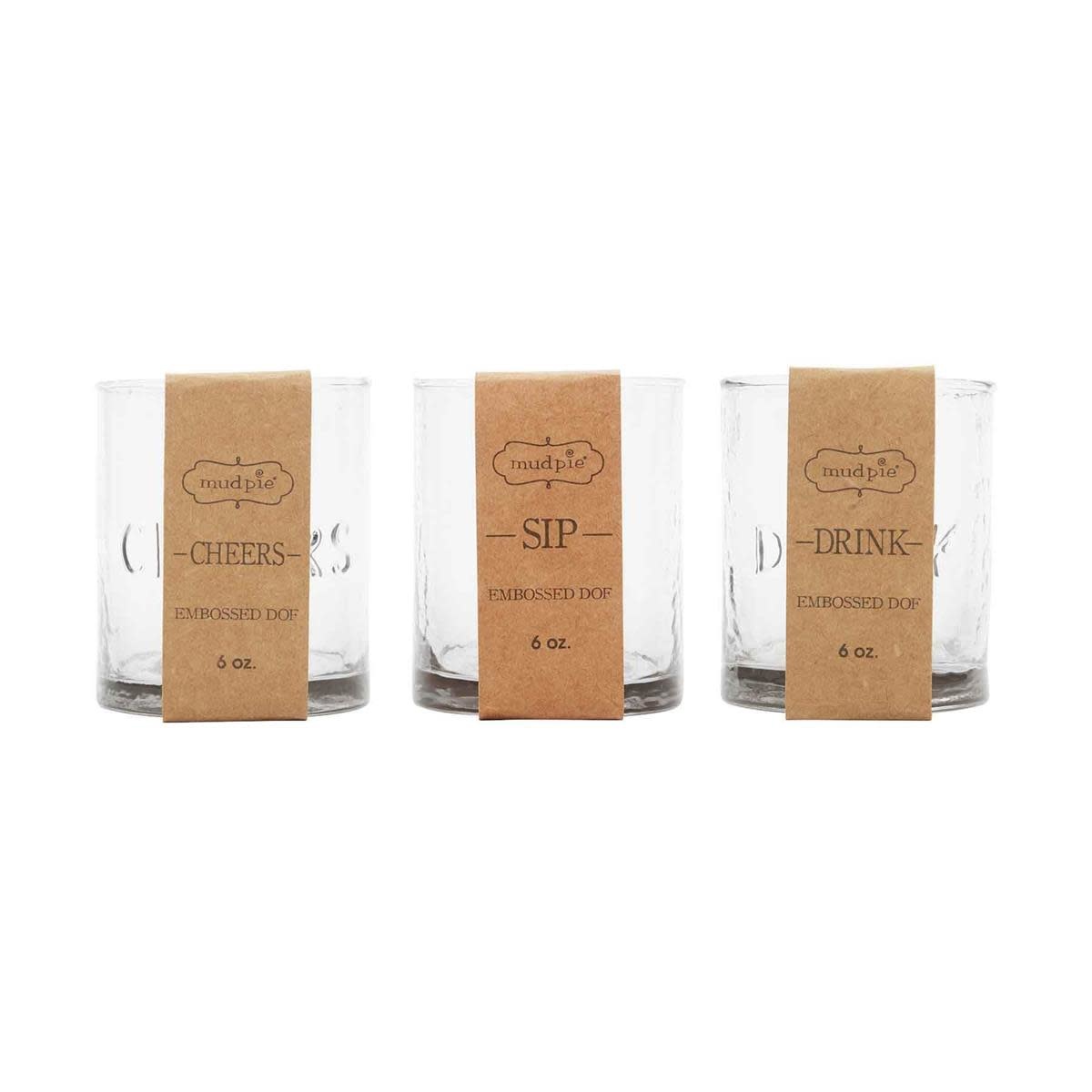 MUD PIE DOUBLE OLD FASHIONED GLASSES MUD PIE DOUBLE OLD FASHIONED GLASSES
