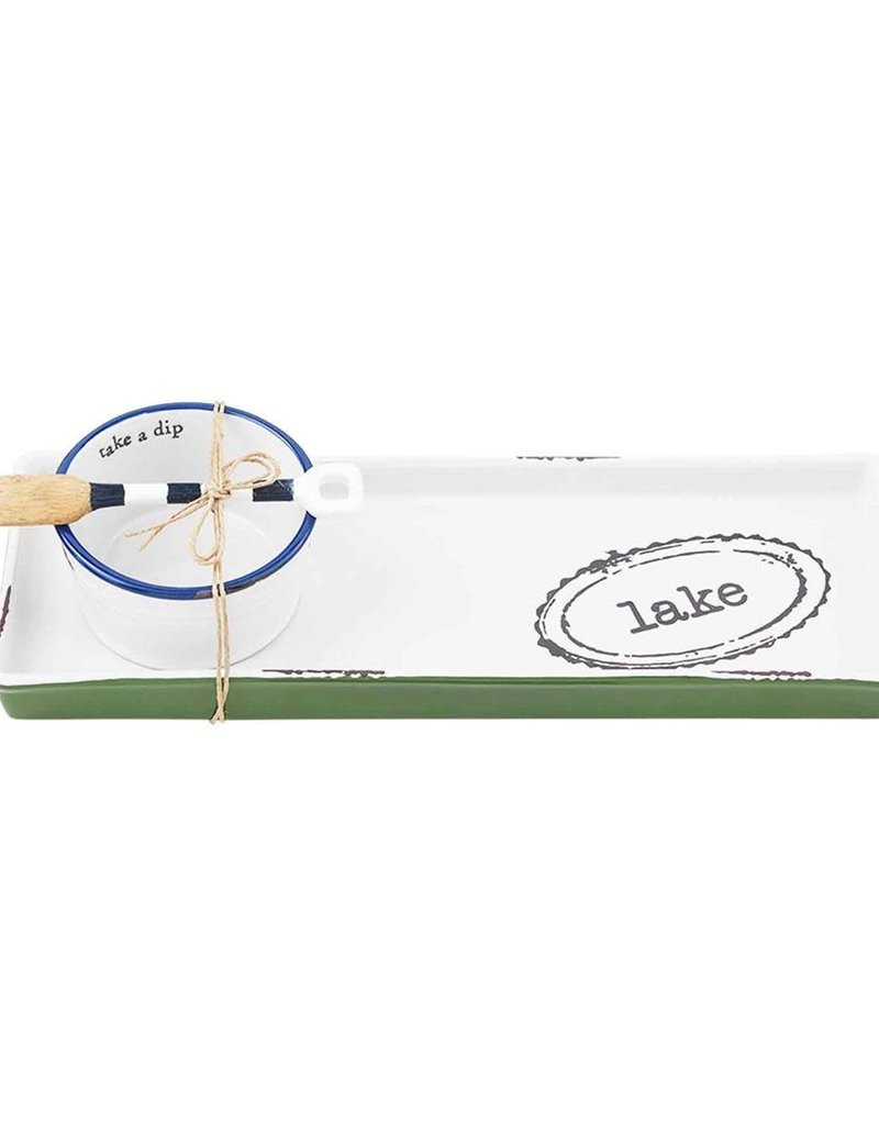 MUD PIE LAKE DIP & TRAY SET