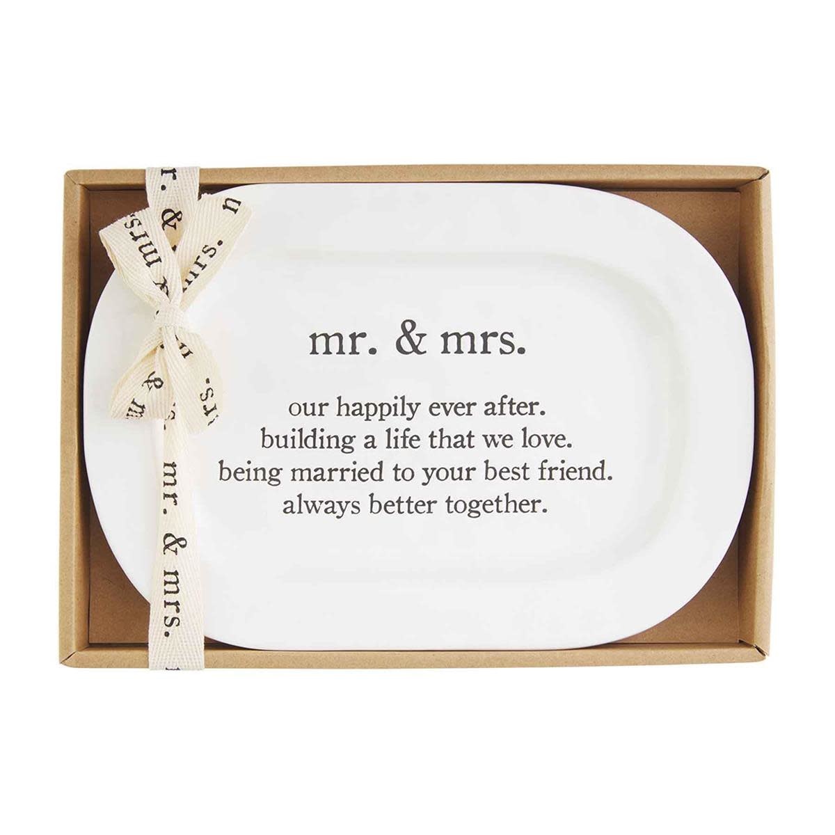 MUD PIE MR & MRS PLATE MUD PIE MR & MRS PLATE