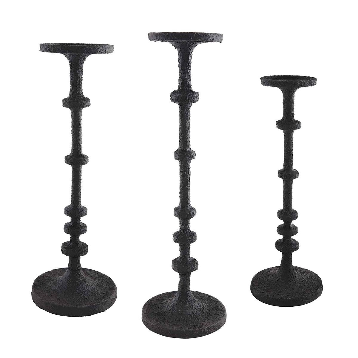 BLACK METAL CANDLESTICKS Urbane South